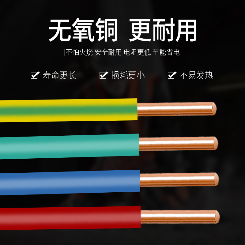国标单芯硬线BV电线2.5/4/6/10/16平方纯铜芯线家装家用电缆阻燃