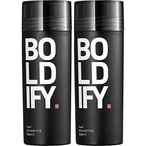 BOLDIFY Hair Fibers for Thinning Hair (Black) - Multipack wi