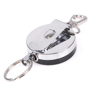 Key Ring Retractable Badge Elastic Holder Reel Card Clips