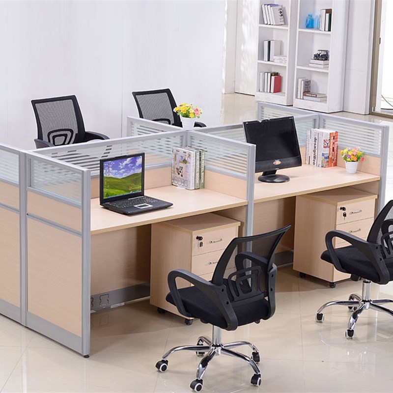 办公家俱重庆现代职员办公桌椅组合屏风卡座2/4/6人位隔断员工桌