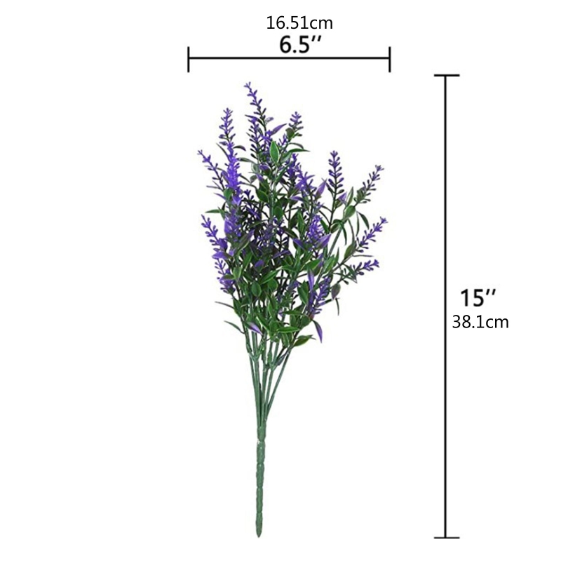 2021 New 12 Strands Artificial Lavender Flowers Outdoor Arti