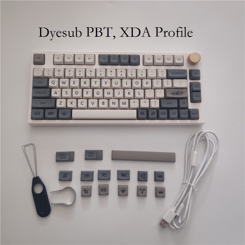 新品Keydous NJ80 Mechanical keyboard AP Model Hotswap RGB Bl