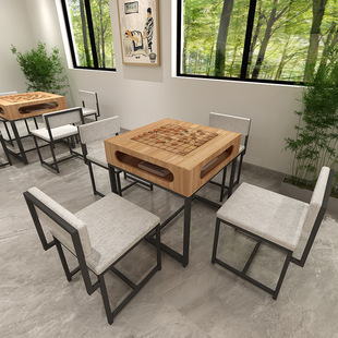 新中式象棋桌家用围棋桌两用双面棋盘桌茶楼老年活动室休闲下棋桌