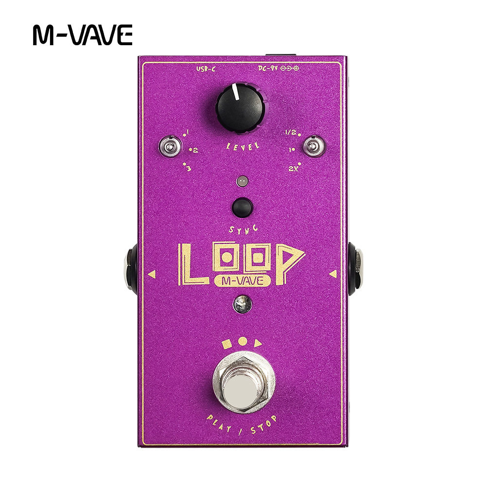 乐句循环录音单块吉他效果器LOOP M-VAVE 无限叠加音乐乐器