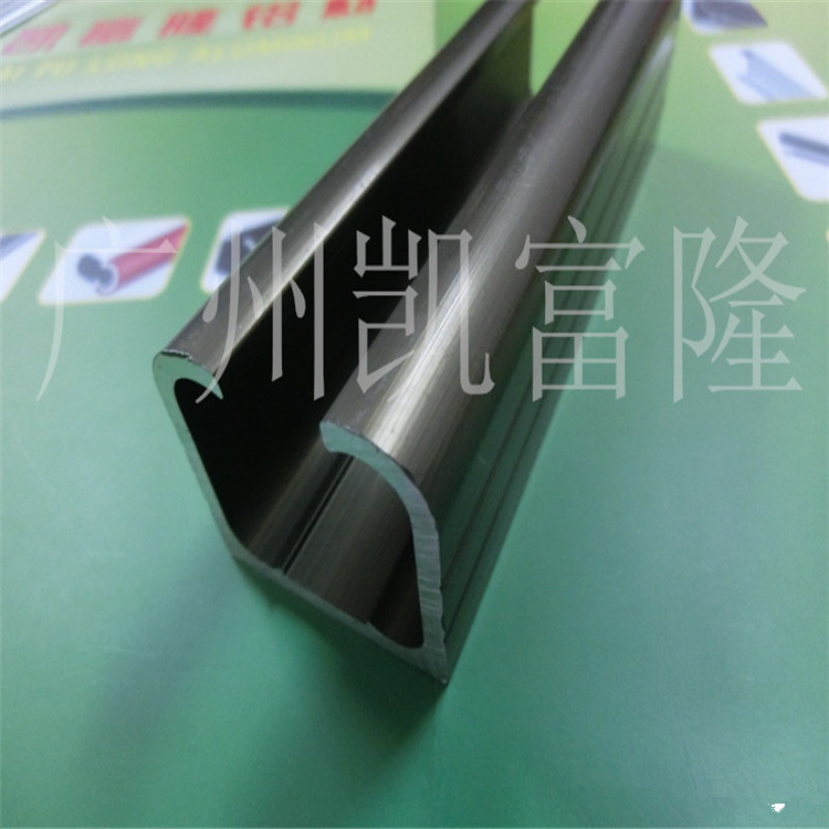 香槟铝移门U形圆吊轨吊槽