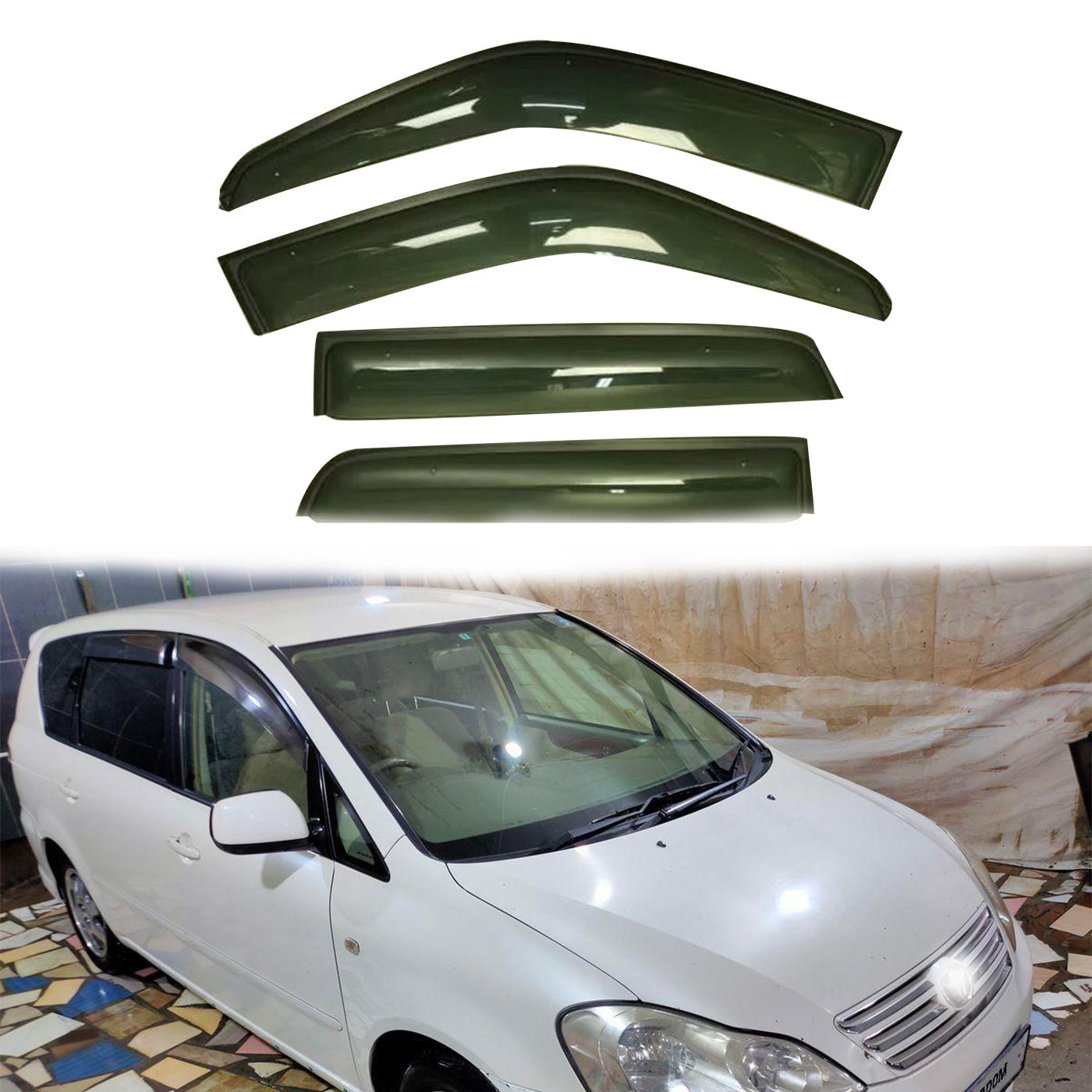 2003-2007 CR-V CRV 晴雨挡 雨挡罩 黑色塑料材质 装饰件 改装件