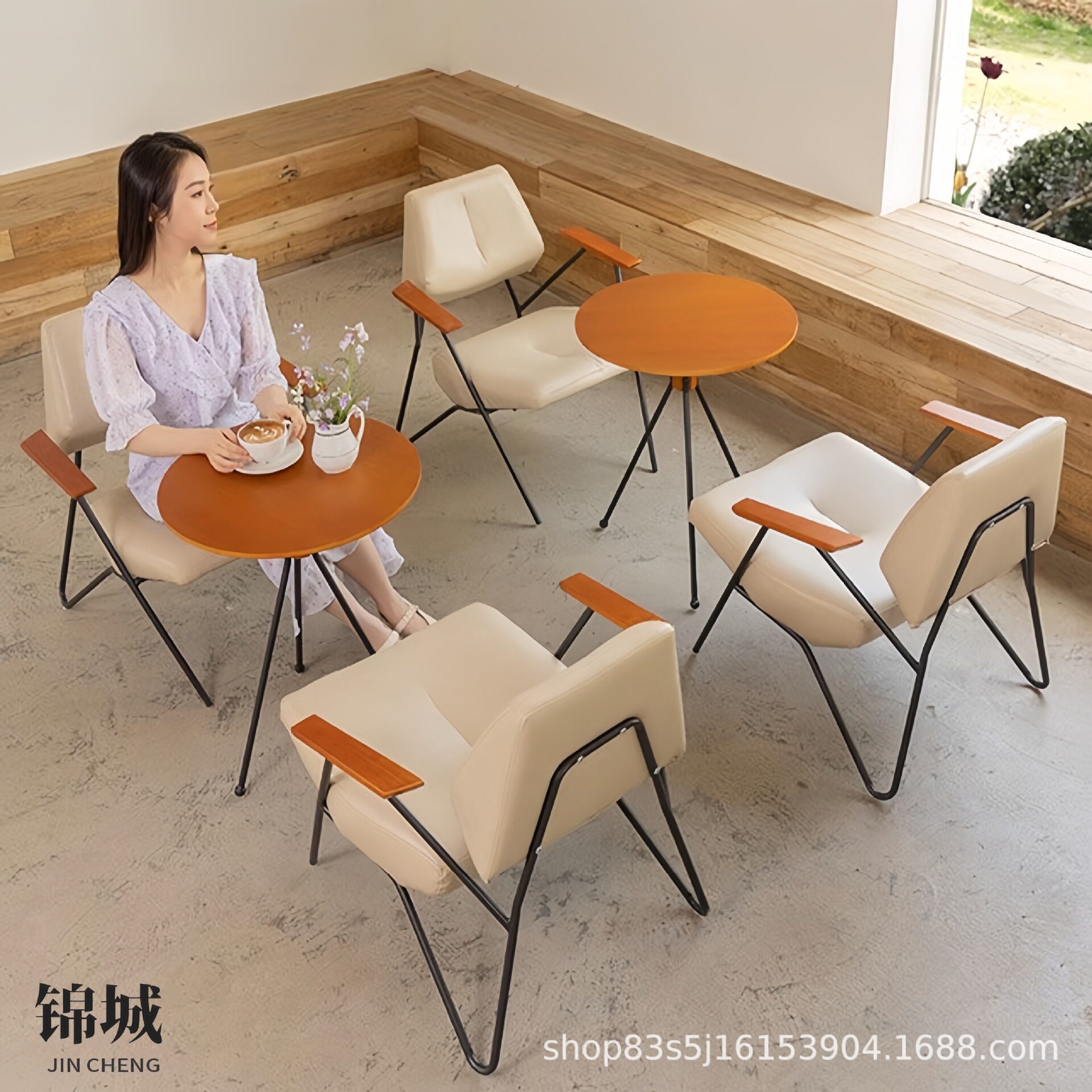 高档咖啡厅成套餐桌椅组合酒