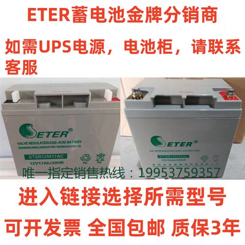 ETER蓄电池STSRHSE-40-12 12V4.5a24ah55ah65ah100ah消防主机 UPS