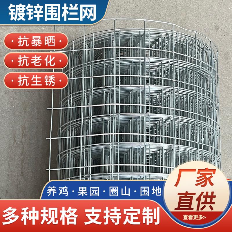 铁丝网围栏热镀锌钢丝网片网格栅栏小孔养殖网养鸡防鼠网防护铁网
