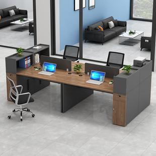 6人职员桌办公室员工卡座工位桌 办公桌椅组合简约现代办公家具4