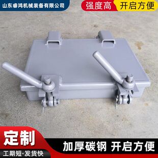 碳钢常压快开人孔容器快开密封检修门手柄式矩形快开检查孔观察口