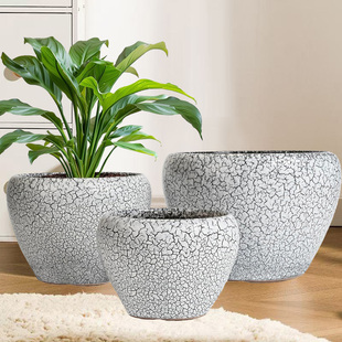 古典北欧风花盆陶瓷大号室内外落地多肉绿植盆栽特大口径特价清仓