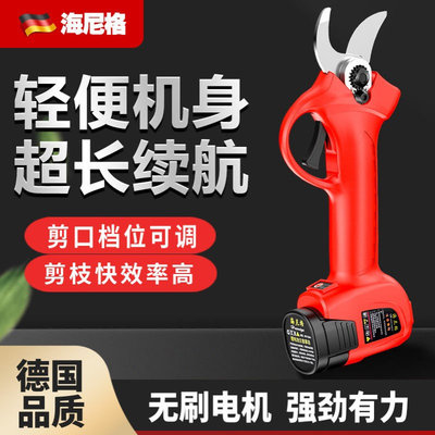 电动剪刀果树修枝剪家用园艺剪充电式园林粗枝剪果园锂电剪子