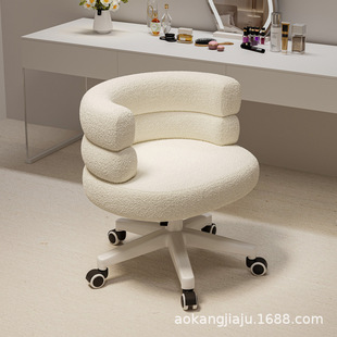 化妆椅家用梳妆台凳子靠背女生卧室椅子轻奢高级美甲店顾客专用椅