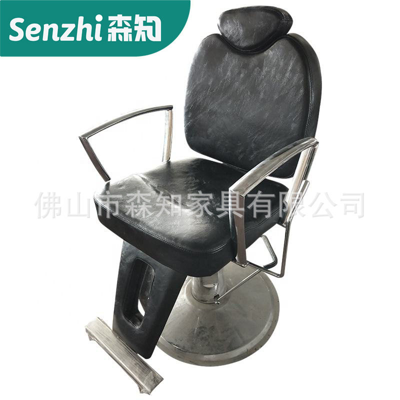 外贸不锈钢升降放倒理发椅