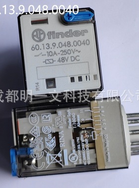 60.13.9.048.0040全新FINDER 全新 功率, 3PDT, 48 VDC, 10 A