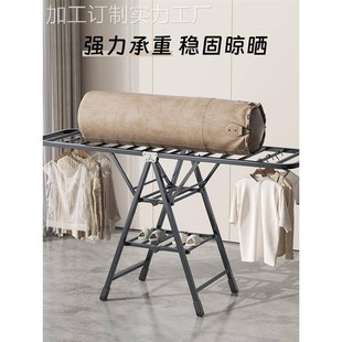 折叠晾衣架落地家用卧室阳台晒衣架室内婴儿凉晒挂衣杆晒被子神器