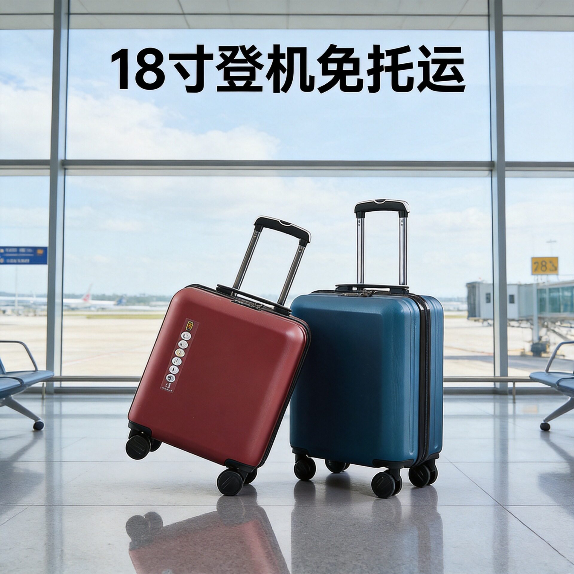 18寸登机轻便耐磨PC拉杆箱