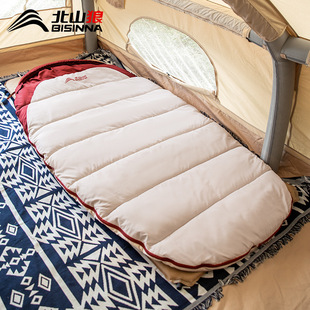 睡袋成人户外大人加厚防寒冬季露营野营帐篷过夜可伸手款抓绒睡袋