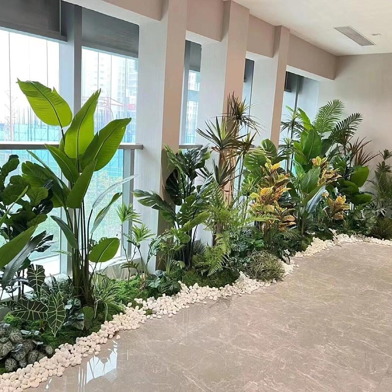 速发绿植造景苔藓球景观软装搭配内件室摆外绿色蕨类落地仿生植物