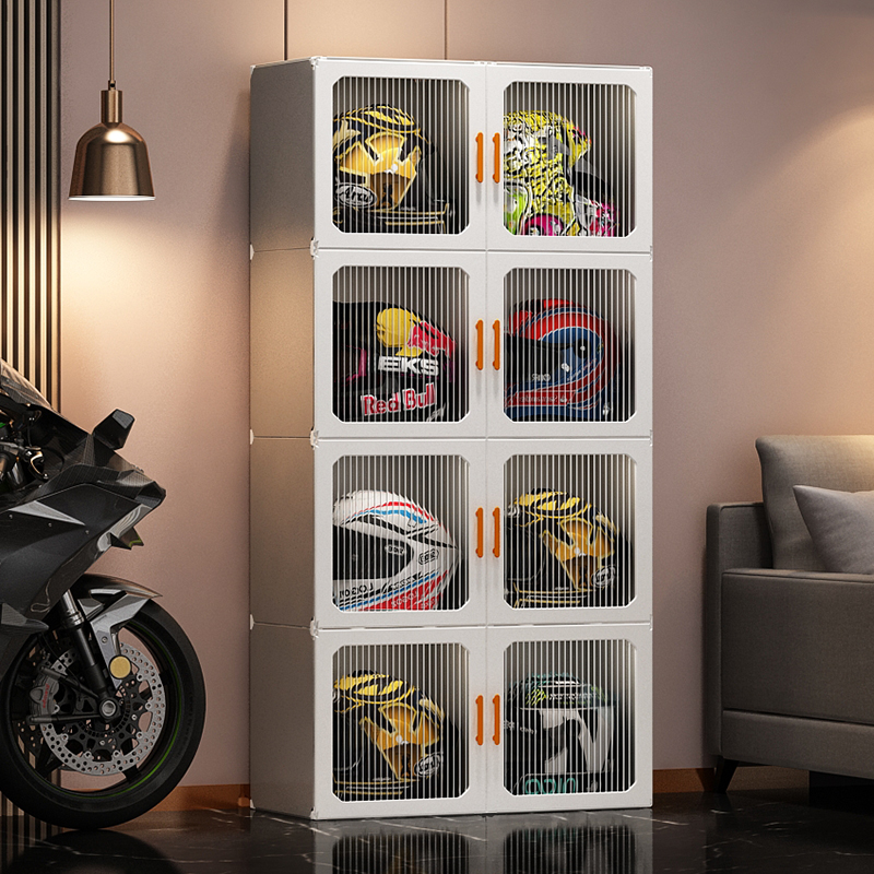 速发头盔收装柜摩托车家用柜盒盔展示头机车纳备放置架头盔架