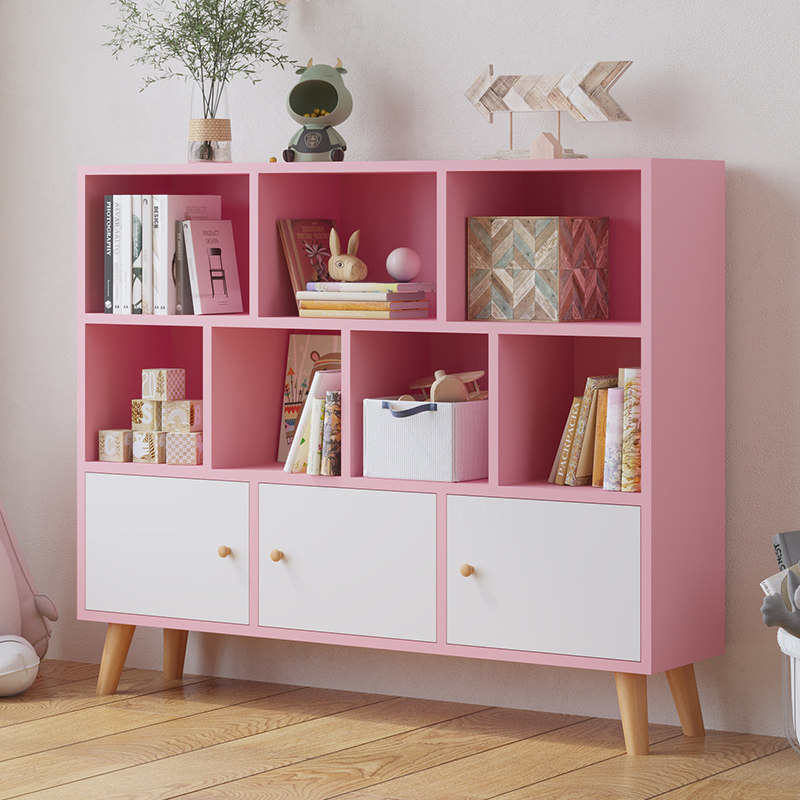 简易书架置物架落地收纳架子客厅柜子储物柜家用靠墙多层儿童书柜,电子元器件市场,电线扎带/束线带,淘宝优惠券,粉丝福利购,淘宝优惠卷