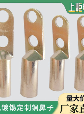 DT2-240-20双孔铜鼻子端头 150平方螺栓孔径20.5MM 中心孔距45MM