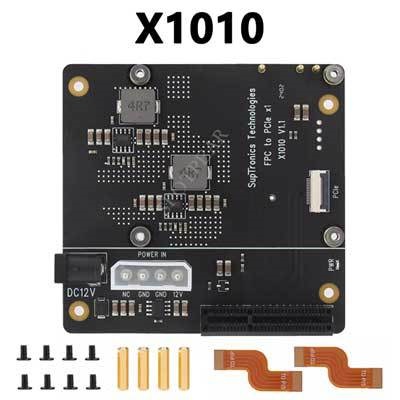 X1010树莓派5 PCle扩展板 FFC转标准PCIe x4插槽 兼容多种PCIe