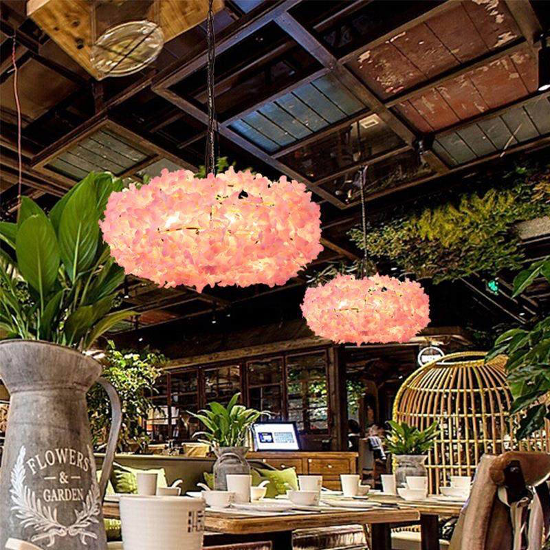 音乐酒吧花草吊灯 时尚主题餐厅咖啡厅吊灯酒馆装饰植物花朵吊灯