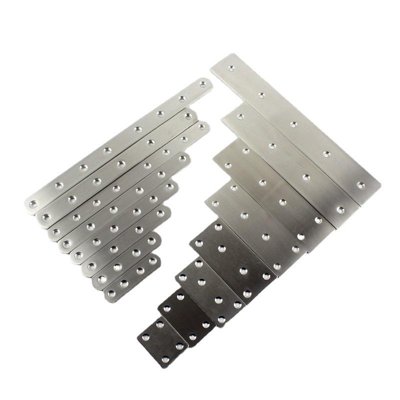 不锈钢直片角码 多规格直码直片直条平家具 连接件一字角码