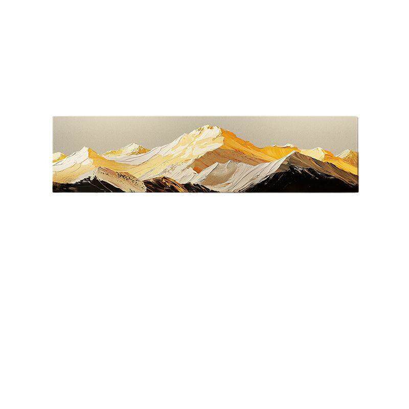 日照金山酒店床头油画级肌理画卧室房间装饰画大幅客厅挂画