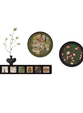 中古风入户玄关装饰画小众艺术沙发背景墙挂画级感餐厅组合画