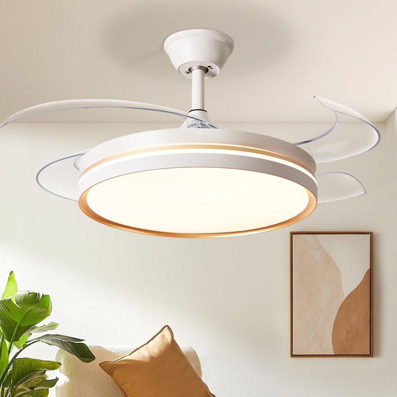 新款客厅餐厅风扇灯吊扇灯中山隐形卧室灯电扇灯变频灯具