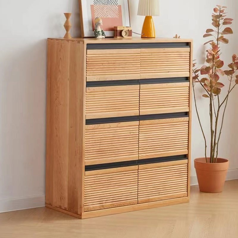 北欧小户型斗柜客厅收纳储物柜简约现代北美实木樱桃木卧室抽屉柜