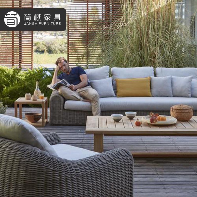 户外休闲简约家具酒店民宿庭院单人沙发海边沙滩度假村海景房藤椅