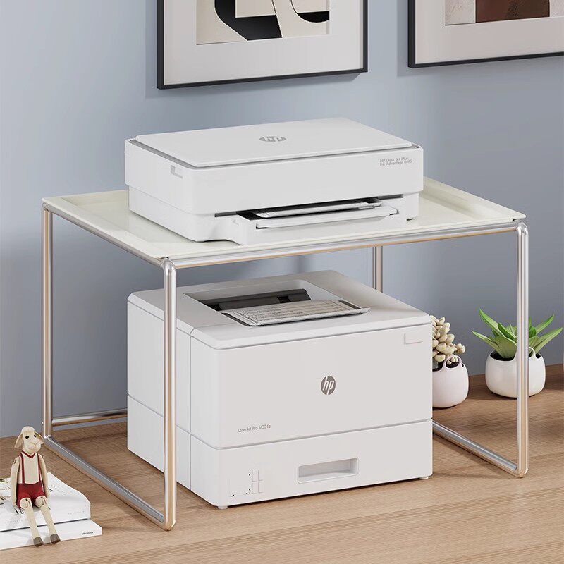 打印机置物架办公室桌面小型多层复印机支架多功能桌上文件收纳架