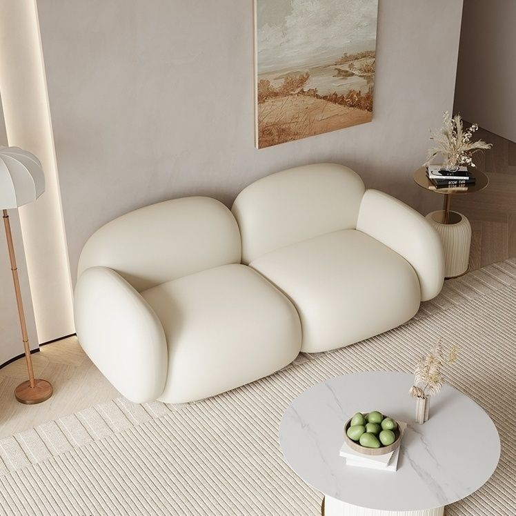 北欧客厅沙发小户型布艺简约现代豆腐块美容院服装店铺沙发网红款