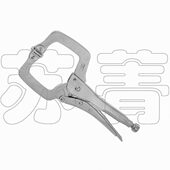 德国进口霍夫曼HOLEX锁闭C型夹钳带有旋转夹紧面开口度75mm宽间距