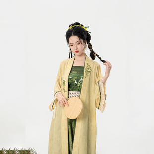 织造司[碧野山径]原创宋制汉服长干寺吊带抹胸宋裤配流苏剪花腰带