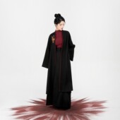 织造司 金灯花 原创宋制汉服绣花对襟外套搭毛衣仿妆花改良三裥裙