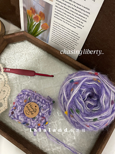 满天星紫 紫色手混线diy编织手工棒针围巾帽子毛衣毯子柔软毛线