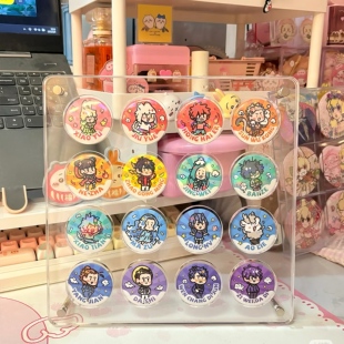 迷你纽扣吧唧亚克力展示架多孔徽章收纳盒非人哉谷子谷美2-25宫格