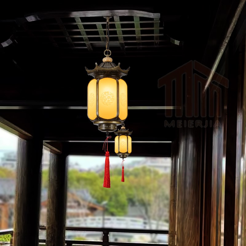 户外吊灯防水新中式n庭院灯室外花园凉亭长廊阳台别墅屋檐家用吊