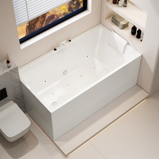 浴缸家用按摩恒温小户型亚克力深泡小C浴缸网红全尺寸定制1.1-1.6