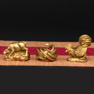 铜十二生肖摆件全套狗鼠铜牛鸡蛇马虎兔龙羊猴猪工艺品生肖摆件