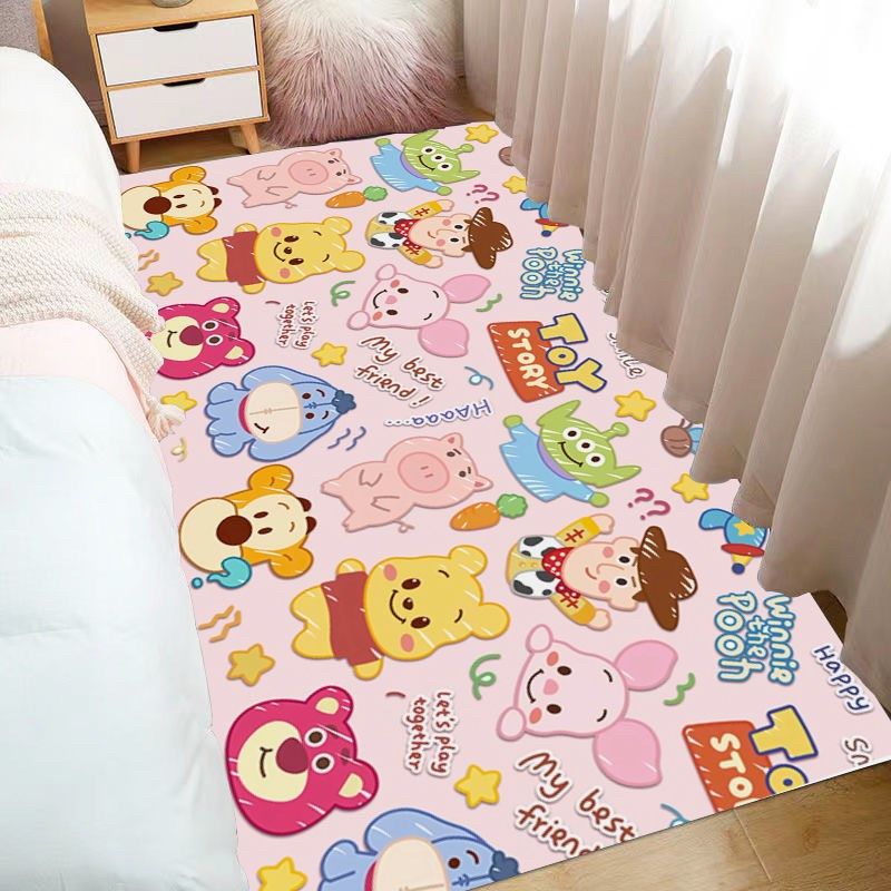 ins风可爱卡通大面积满铺床边毯网红儿童房地毯家居入户门吸水垫,居家布艺,床边毯,淘宝优惠券,粉丝福利购,淘宝优惠卷