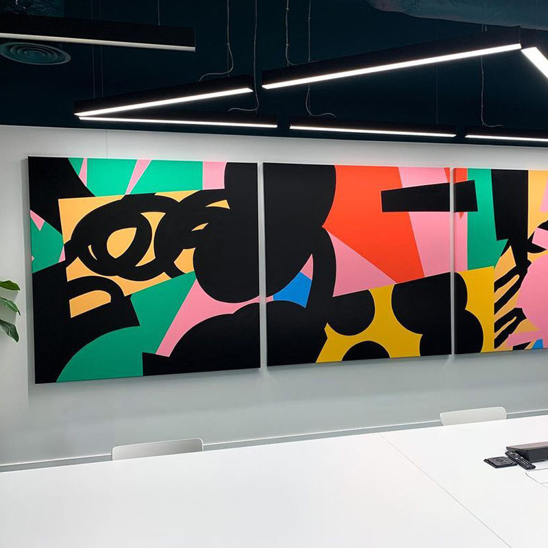 创意彩色客厅装饰画现代抽象挂画个性沙发背景墙画大尺寸艺术壁画