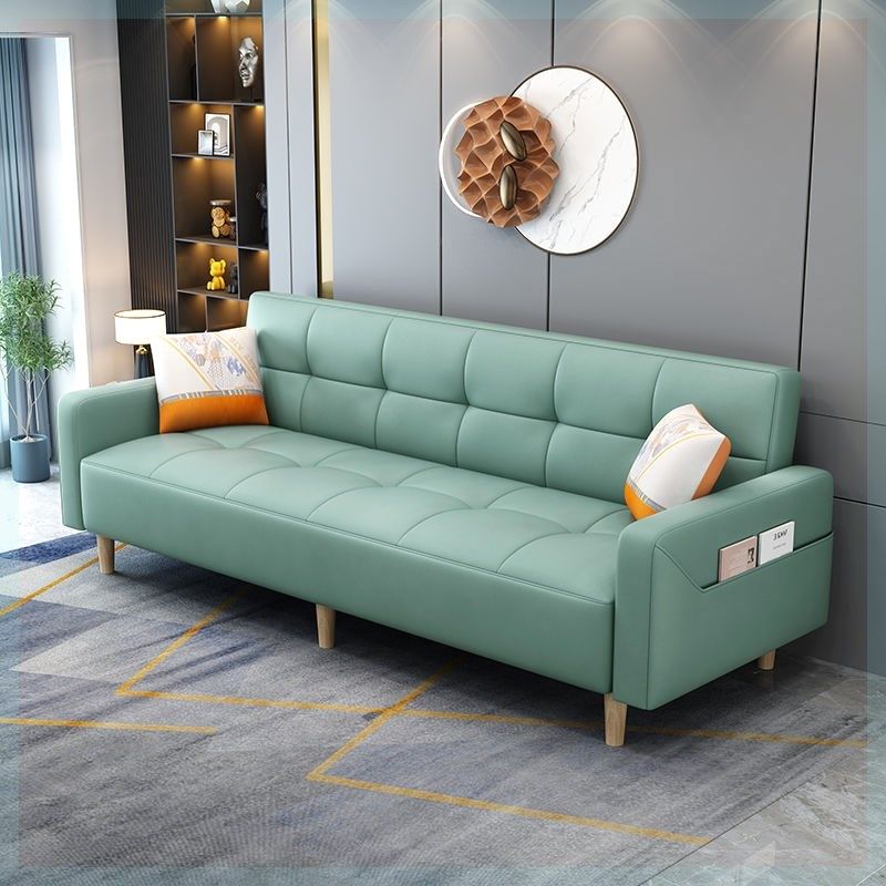 小户型客厅新款沙发床猫爪皮棉麻布艺可折叠变床两用简约乳胶轻奢