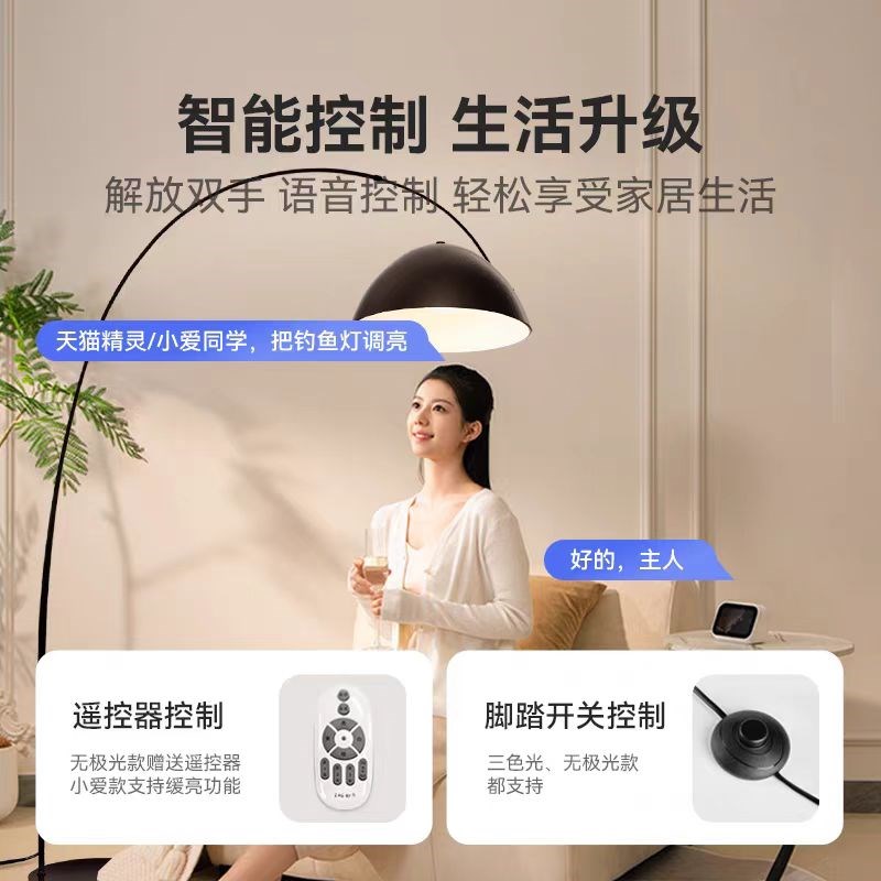 德国全光谱钓鱼灯落地灯客厅沙发旁边角高级M感氛围灯智能卧室台