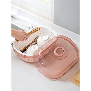 厨房装碗筷收纳盒台面沥水放盘子碗碟置物整理架桌面家用厨具碗柜